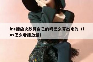 ins播放次数算自己的吗怎么算出来的（ins怎么看播放量）