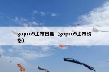 gopro9上市日期（gopro9上市价格）