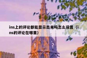 ins上的评论都能显示出来吗怎么设置（ins的评论在哪里）