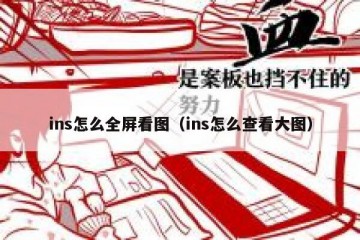 ins怎么全屏看图（ins怎么查看大图）