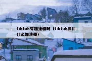 tiktok有加速器吗（tiktok要用什么加速器）
