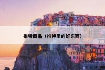 推特商品（推特里的好东西）