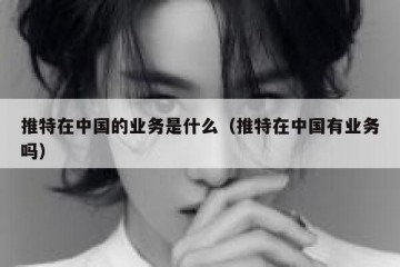 推特在中国的业务是什么（推特在中国有业务吗）