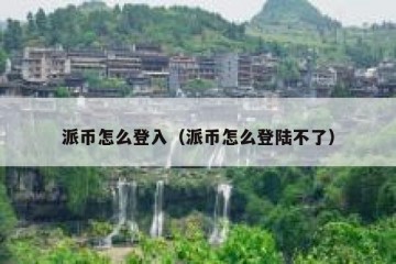 派币怎么登入（派币怎么登陆不了）