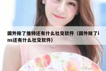 国外除了推特还有什么社交软件（国外除了ins还有什么社交软件）