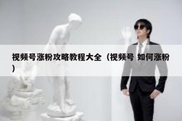 视频号涨粉攻略教程大全（视频号 如何涨粉）