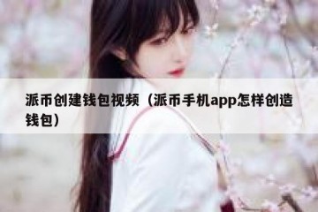 派币创建钱包视频（派币手机app怎样创造钱包）
