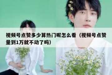 视频号点赞多少算热门呢怎么看（视频号点赞量到1万就不动了吗）