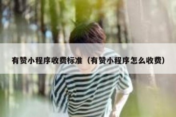 有赞小程序收费标准（有赞小程序怎么收费）