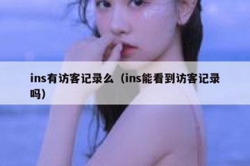 ins有访客记录么（ins能看到访客记录吗）