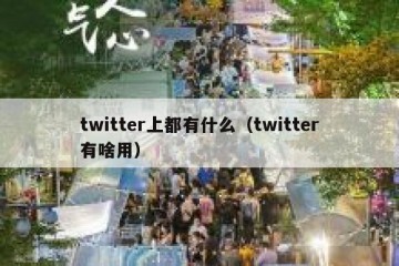 twitter上都有什么（twitter有啥用）