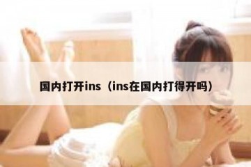 国内打开ins（ins在国内打得开吗）
