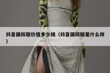 抖音国际版价值多少钱（抖音国际版是什么样）