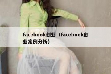 facebook创业（facebook创业案例分析）
