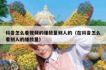 抖音怎么看视频的播放量别人的（在抖音怎么看别人的播放量）