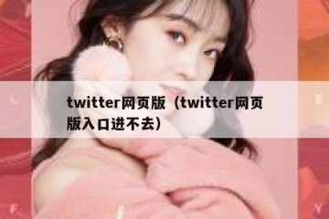twitter网页版（twitter网页版入口进不去）