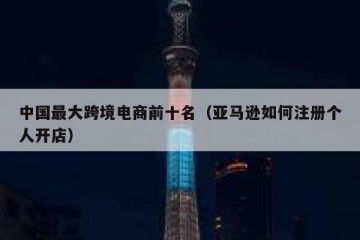 中国最大跨境电商前十名（亚马逊如何注册个人开店）