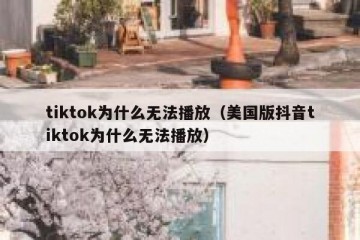 tiktok为什么无法播放（美国版抖音tiktok为什么无法播放）