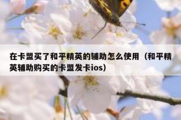 在卡盟买了和平精英的辅助怎么使用（和平精英辅助购买的卡盟发卡ios）