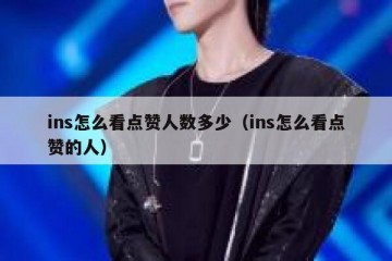 ins怎么看点赞人数多少（ins怎么看点赞的人）