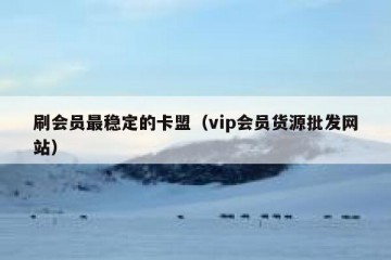 刷会员最稳定的卡盟（vip会员货源批发网站）
