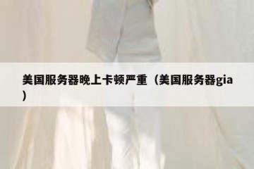 美国服务器晚上卡顿严重（美国服务器gia）