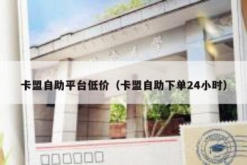 卡盟自助平台低价（卡盟自助下单24小时）