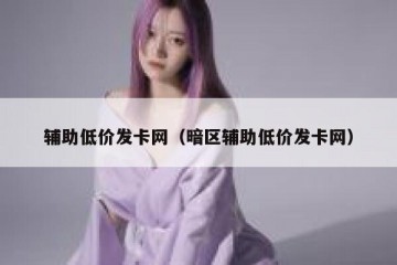辅助低价发卡网（暗区辅助低价发卡网）