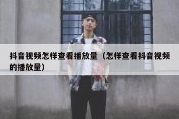 抖音视频怎样查看播放量（怎样查看抖音视频的播放量）