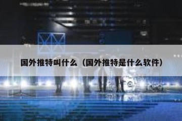 国外推特叫什么（国外推特是什么软件）