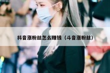 抖音涨粉丝怎么赚钱（斗音涨粉丝）