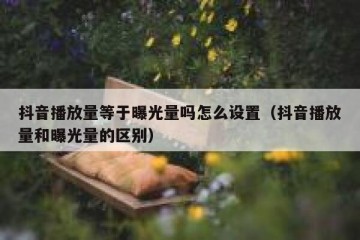 抖音播放量等于曝光量吗怎么设置（抖音播放量和曝光量的区别）