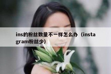 ins的粉丝数量不一样怎么办（instagram粉丝少）