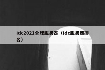 idc2021全球服务器（idc服务商排名）