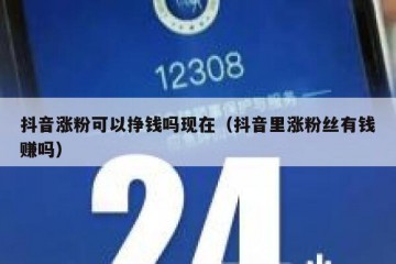 抖音涨粉可以挣钱吗现在（抖音里涨粉丝有钱赚吗）