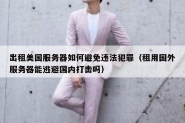 出租美国服务器如何避免违法犯罪（租用国外服务器能逃避国内打击吗）