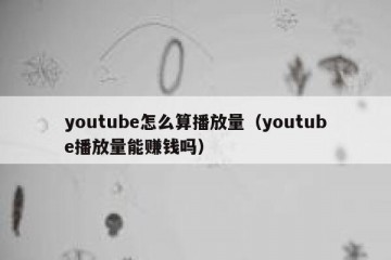 youtube怎么算播放量（youtube播放量能赚钱吗）