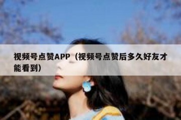 视频号点赞APP（视频号点赞后多久好友才能看到）