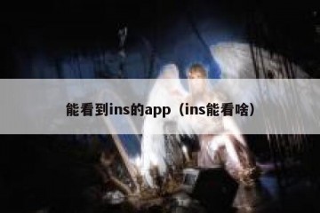 能看到ins的app（ins能看啥）