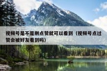 视频号是不是刚点赞就可以看到（视频号点过赞会被好友看到吗）
