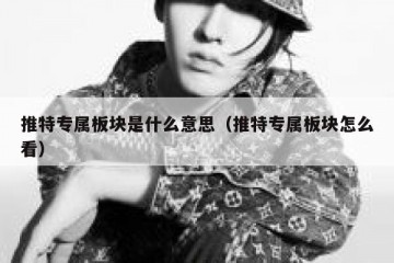 推特专属板块是什么意思（推特专属板块怎么看）