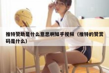 推特赞助是什么意思啊知乎视频（推特的赞赏码是什么）