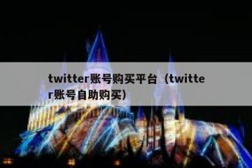 twitter账号购买平台（twitter账号自助购买）