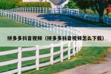 拼多多抖音视频（拼多多抖音视频怎么下载）