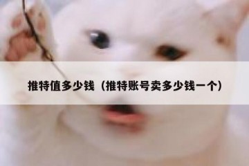 推特值多少钱（推特账号卖多少钱一个）