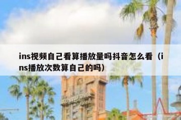 ins视频自己看算播放量吗抖音怎么看（ins播放次数算自己的吗）