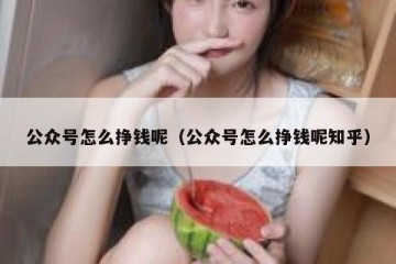 公众号怎么挣钱呢（公众号怎么挣钱呢知乎）
