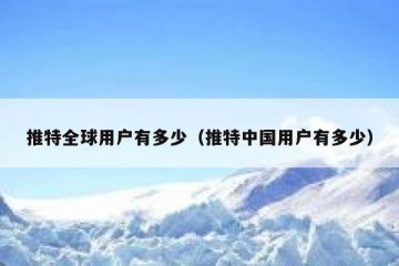 推特全球用户有多少（推特中国用户有多少）