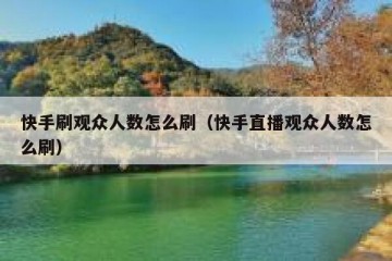 快手刷观众人数怎么刷（快手直播观众人数怎么刷）