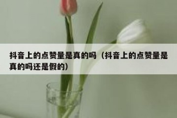 抖音上的点赞量是真的吗（抖音上的点赞量是真的吗还是假的）